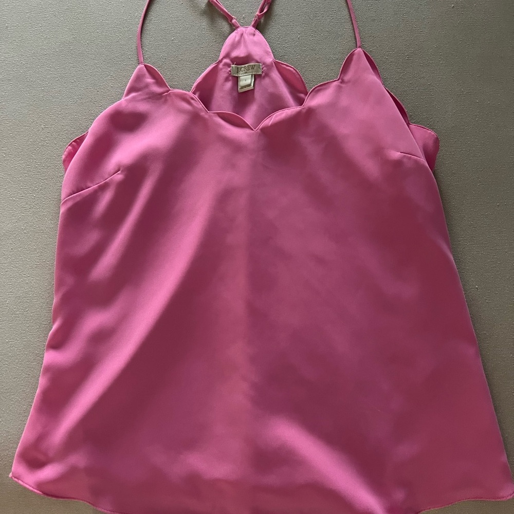 J. Crew Pink Scalloped Camisole